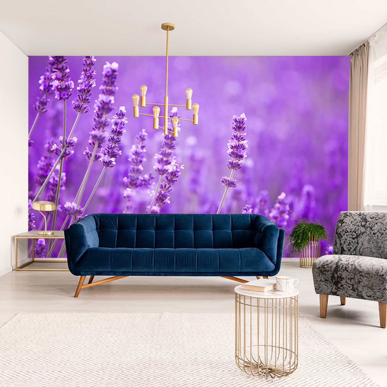 Fototapet Fototapete Landschaft Feld Lavendel