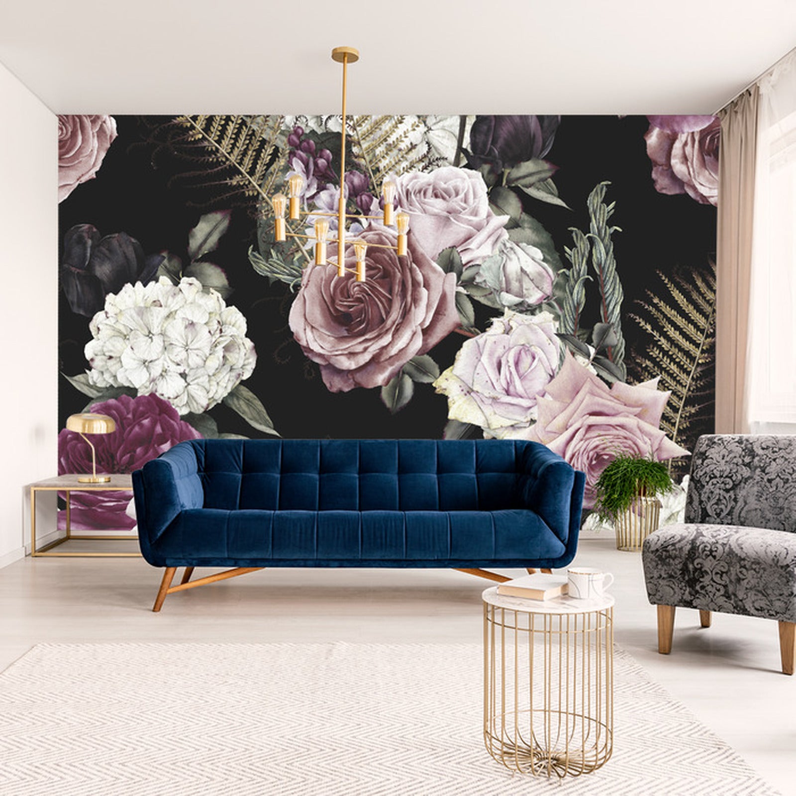 Fototapet Fargerike Roser I Vintage Stil