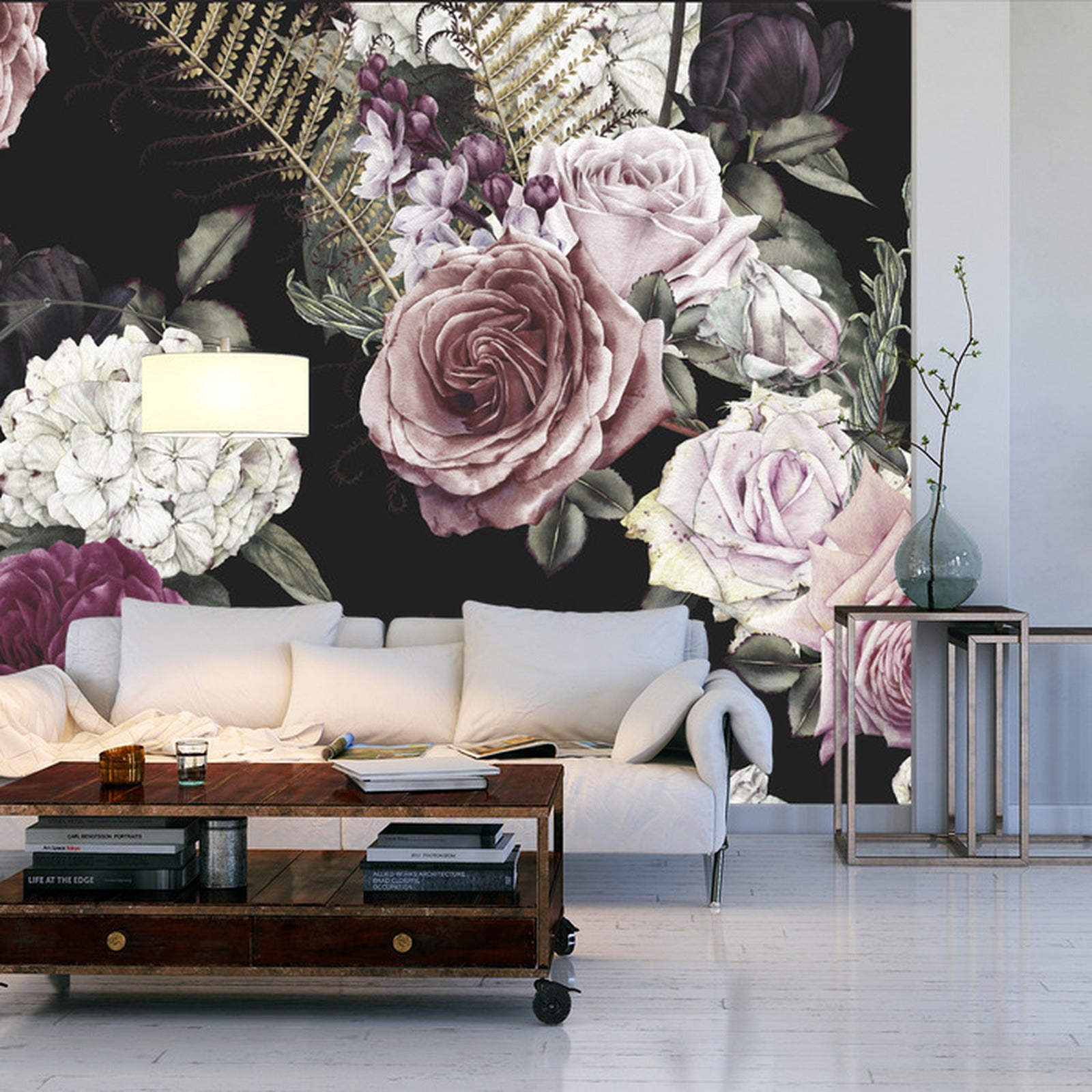 Fototapet Fargerike Roser I Vintage Stil