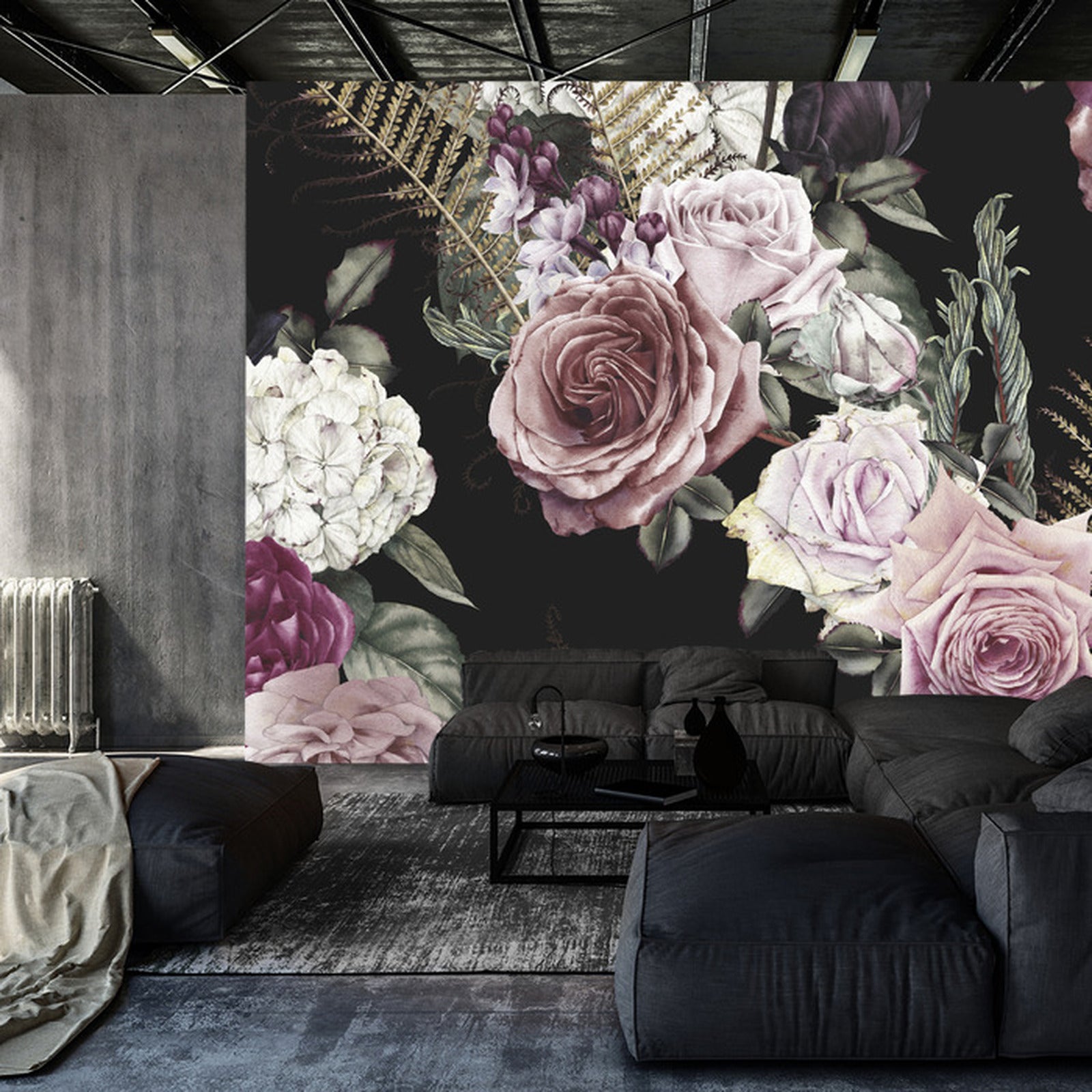 Fototapet Fargerike Roser I Vintage Stil