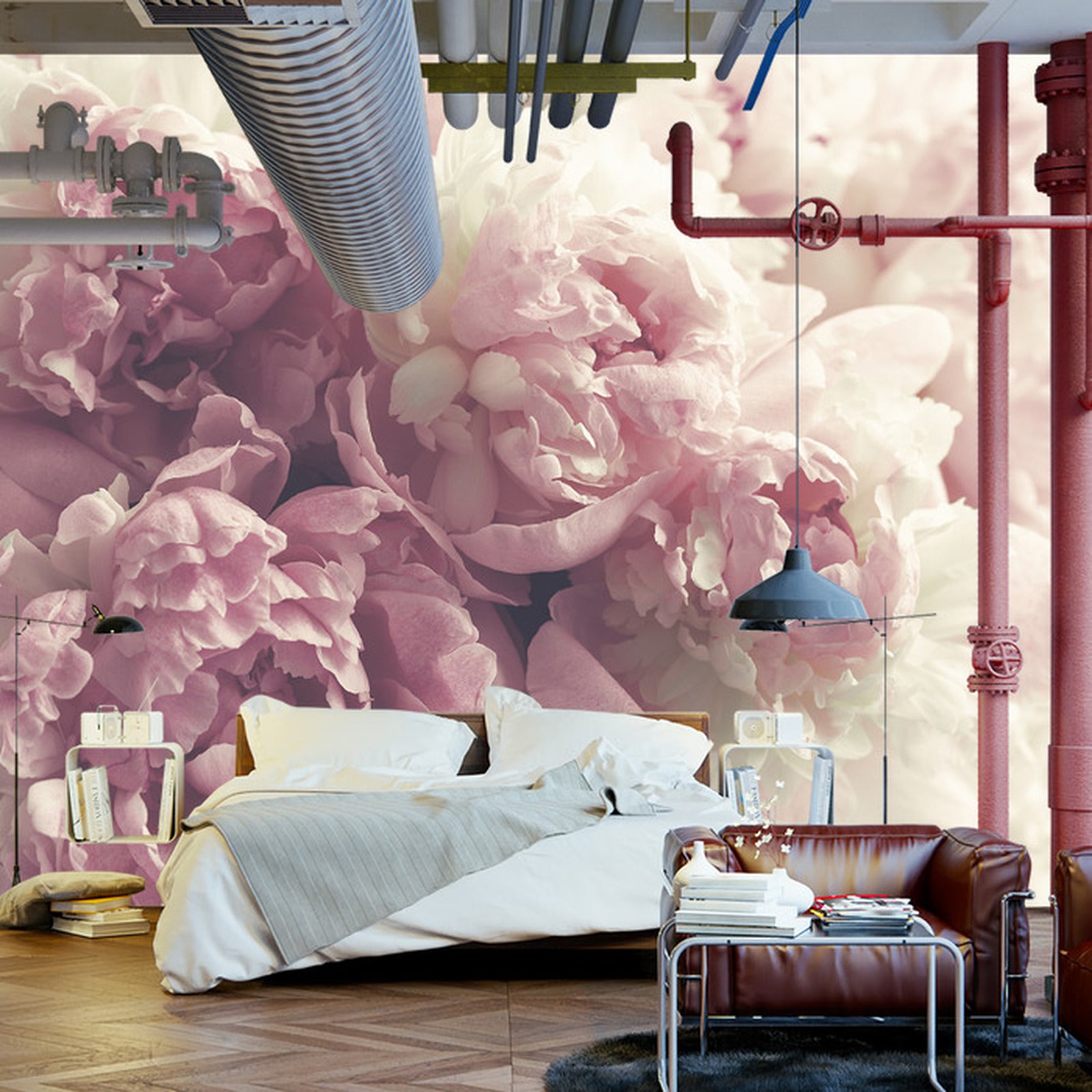 Fototapet Blomstrende Peoner