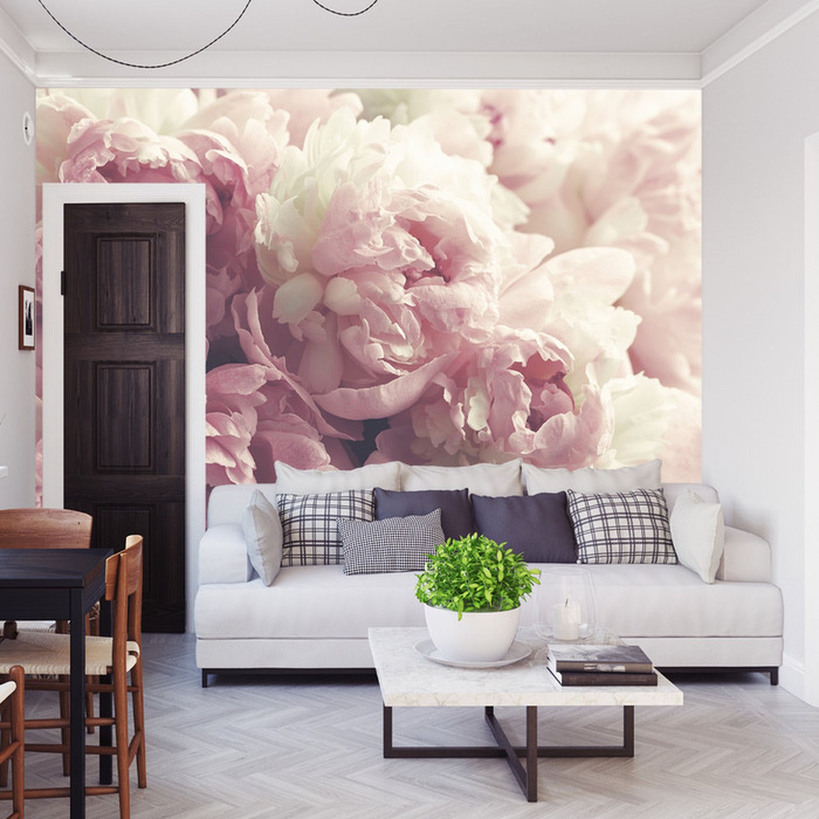 Fototapet Blomstrende Peoner