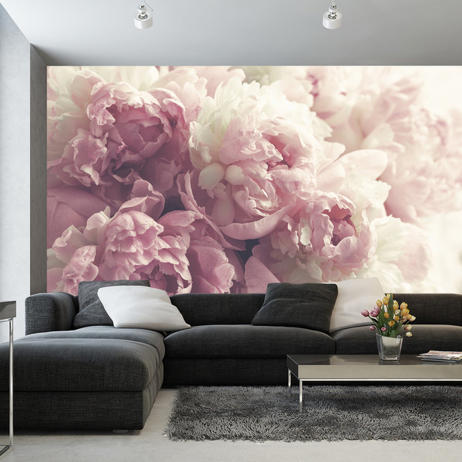 Fototapet Blomstrende Peoner