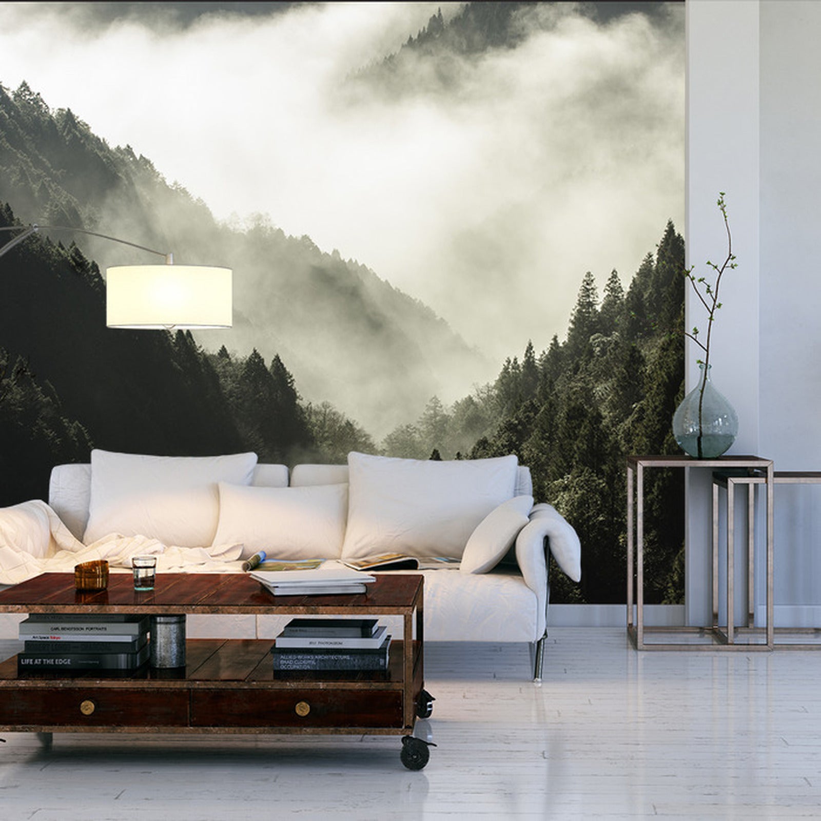 Fototapet Skog I Tåke 4