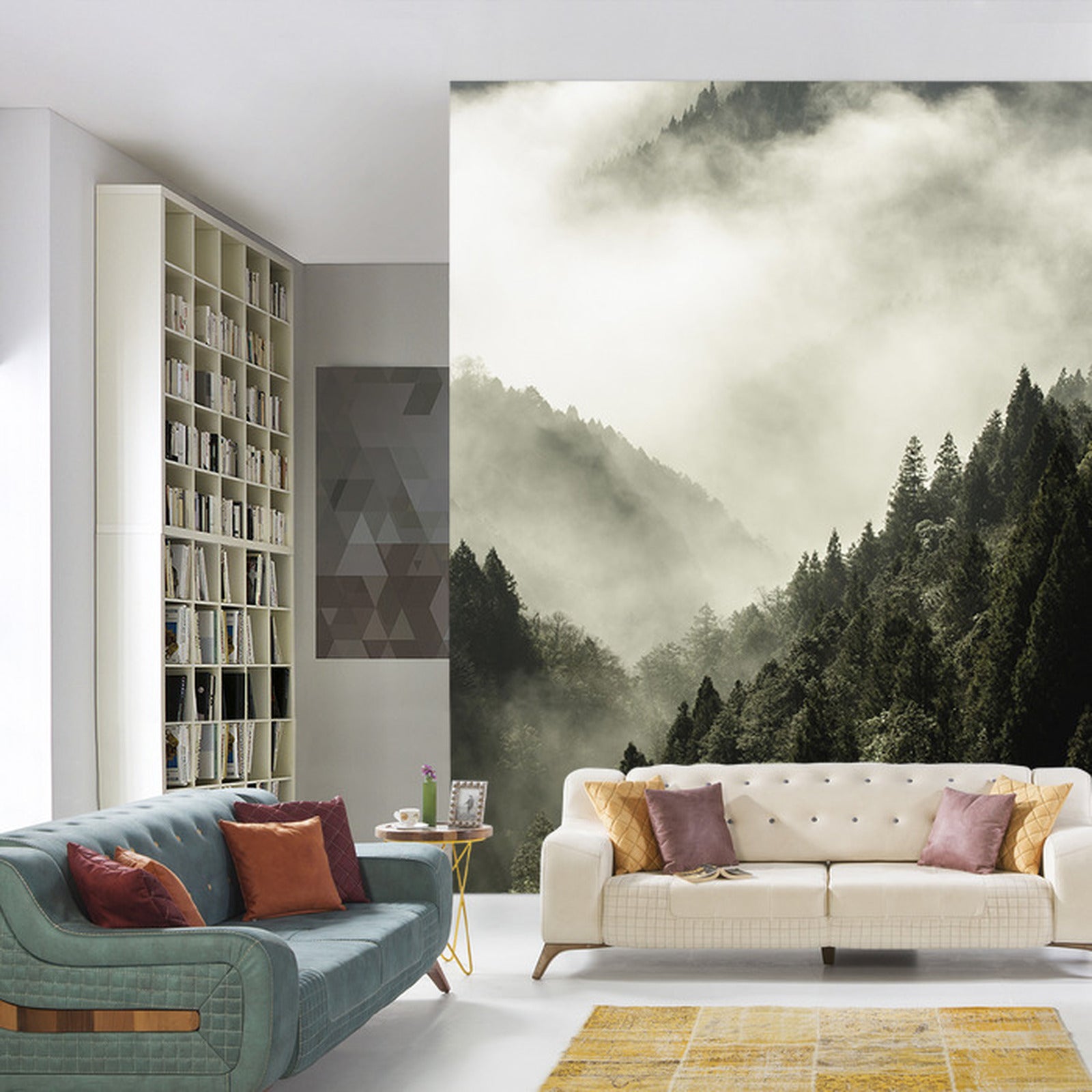 Fototapet Skog I Tåke 4