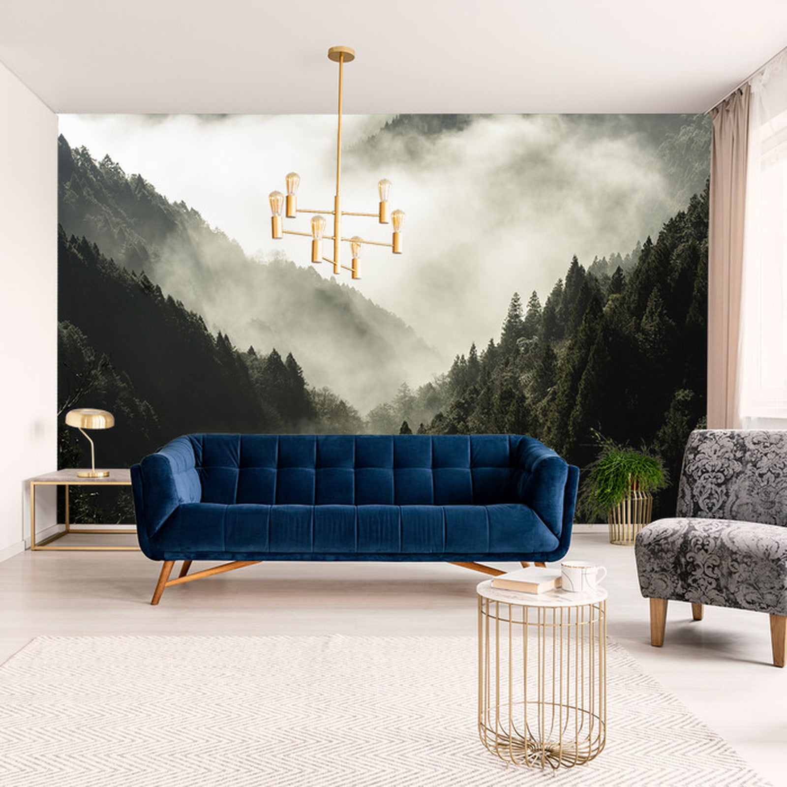 Fototapet Skog I Tåke 4