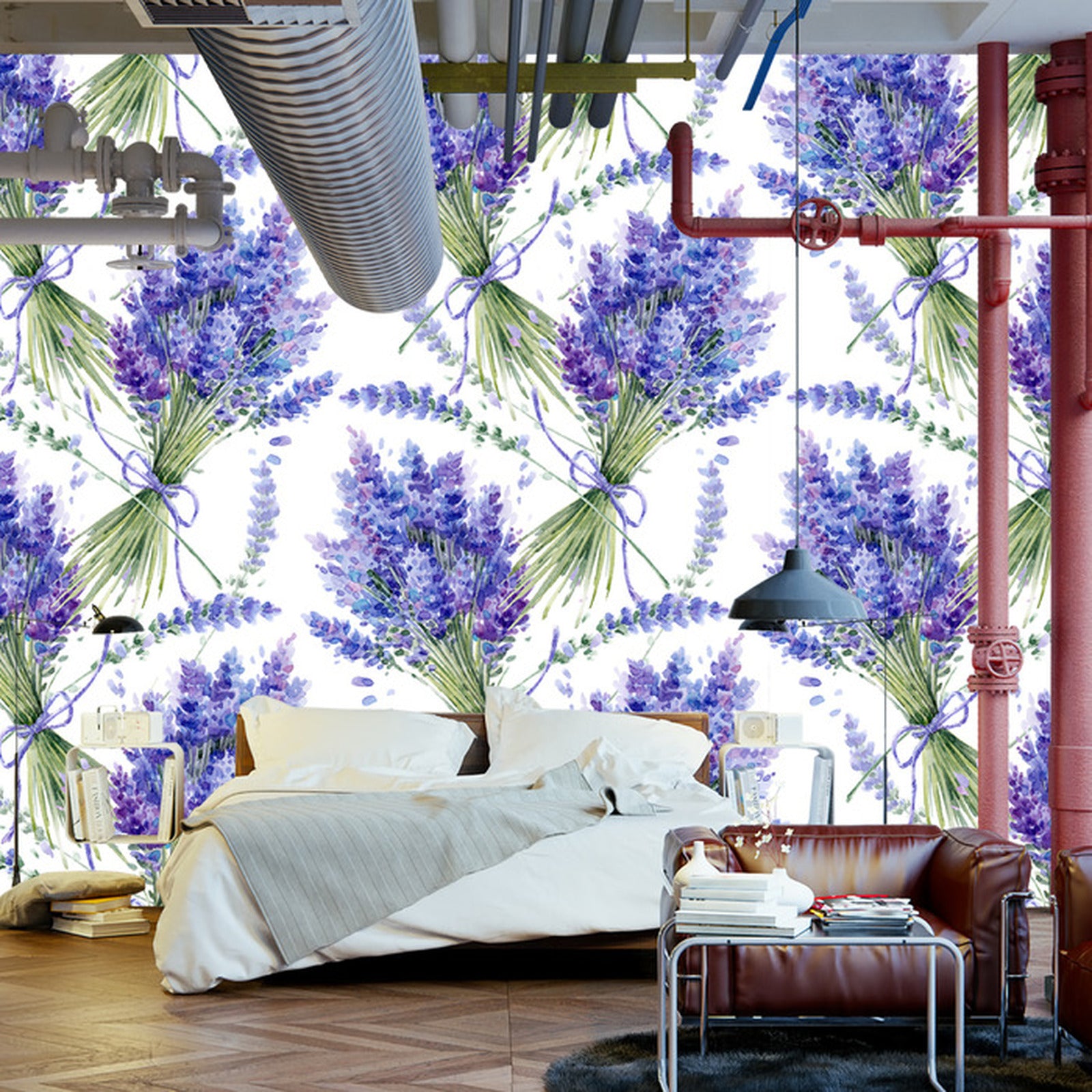 Fototapet Lavendel-bunter