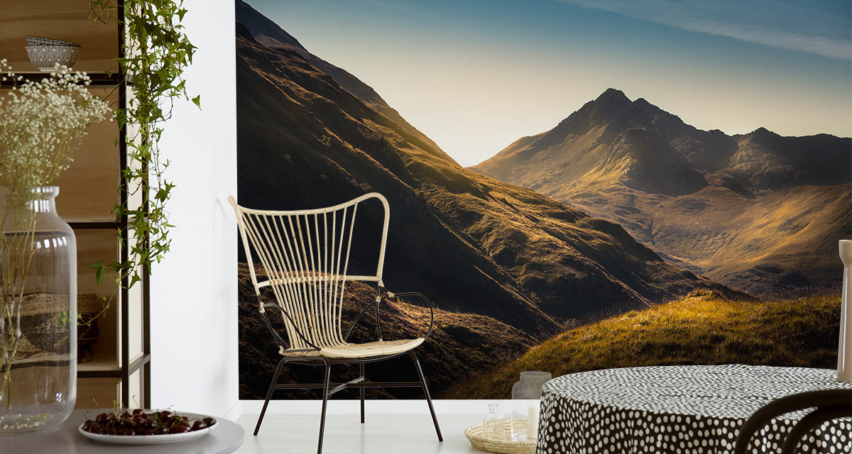 Fototapet Fjell I Tåke