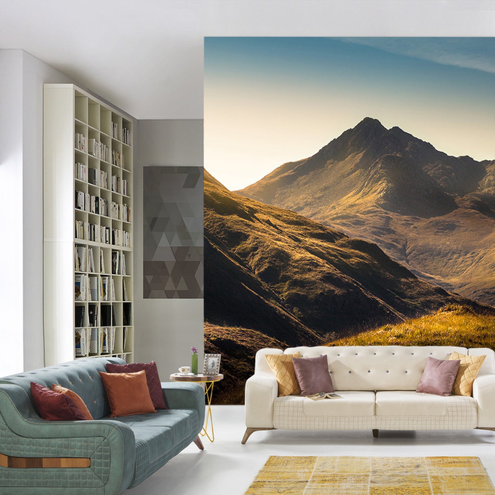 Fototapet Fjell I Tåke