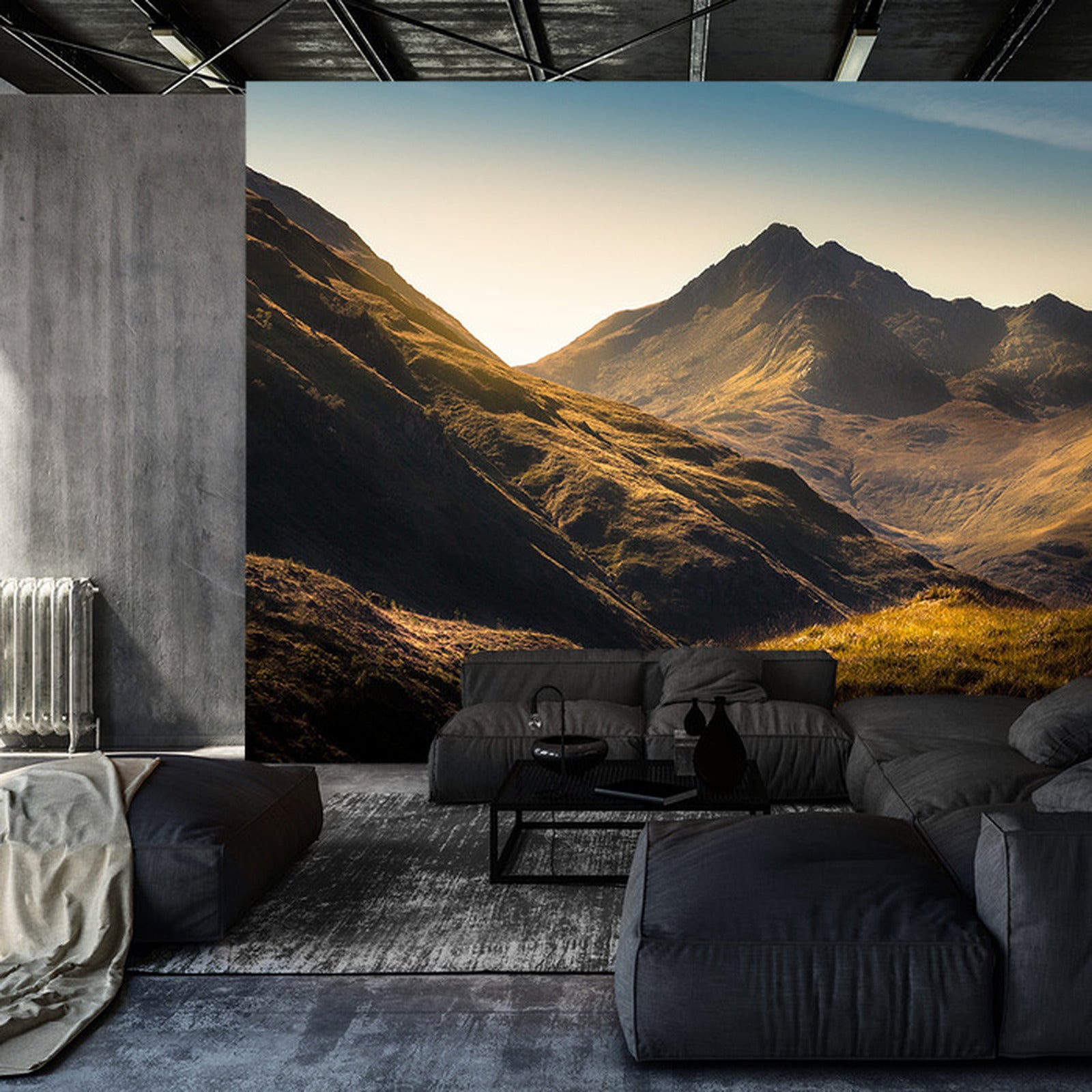 Fototapet Fjell I Tåke