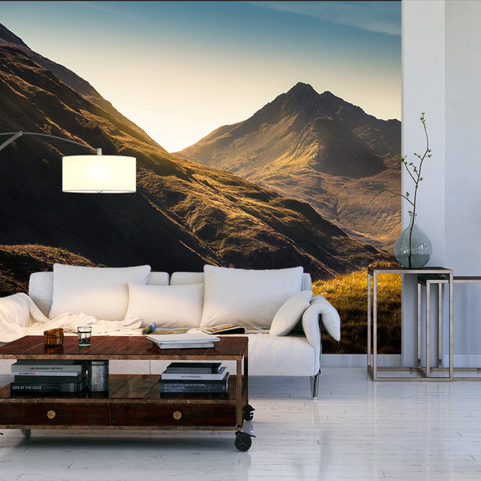 Fototapet Fjell I Tåke