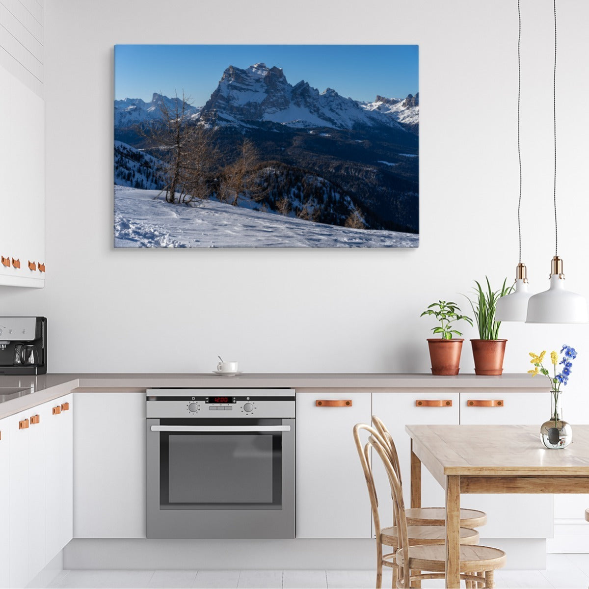 Vinter 3d fjellandskap