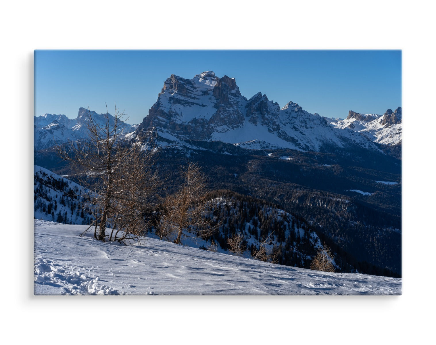 Vinter 3d fjellandskap