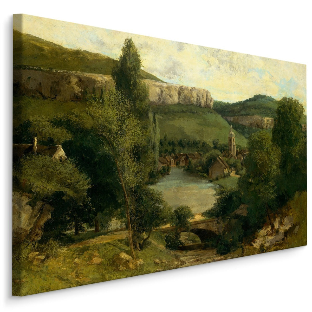 Gustave courbet "ornans view" reproduksjon