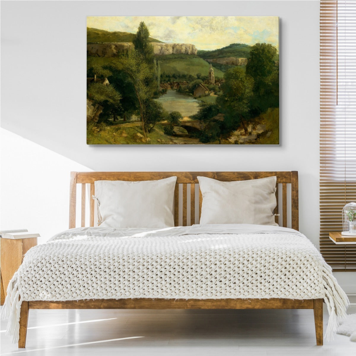 Gustave courbet "ornans view" reproduksjon