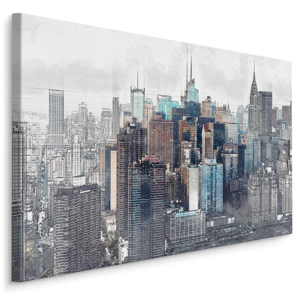 Bypanorama av new york