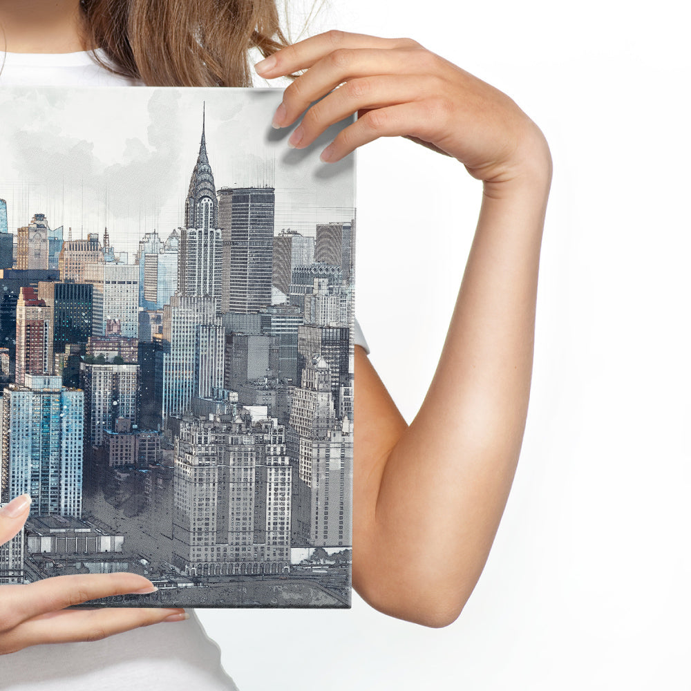 Bypanorama av new york