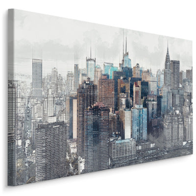 Bypanorama av new york