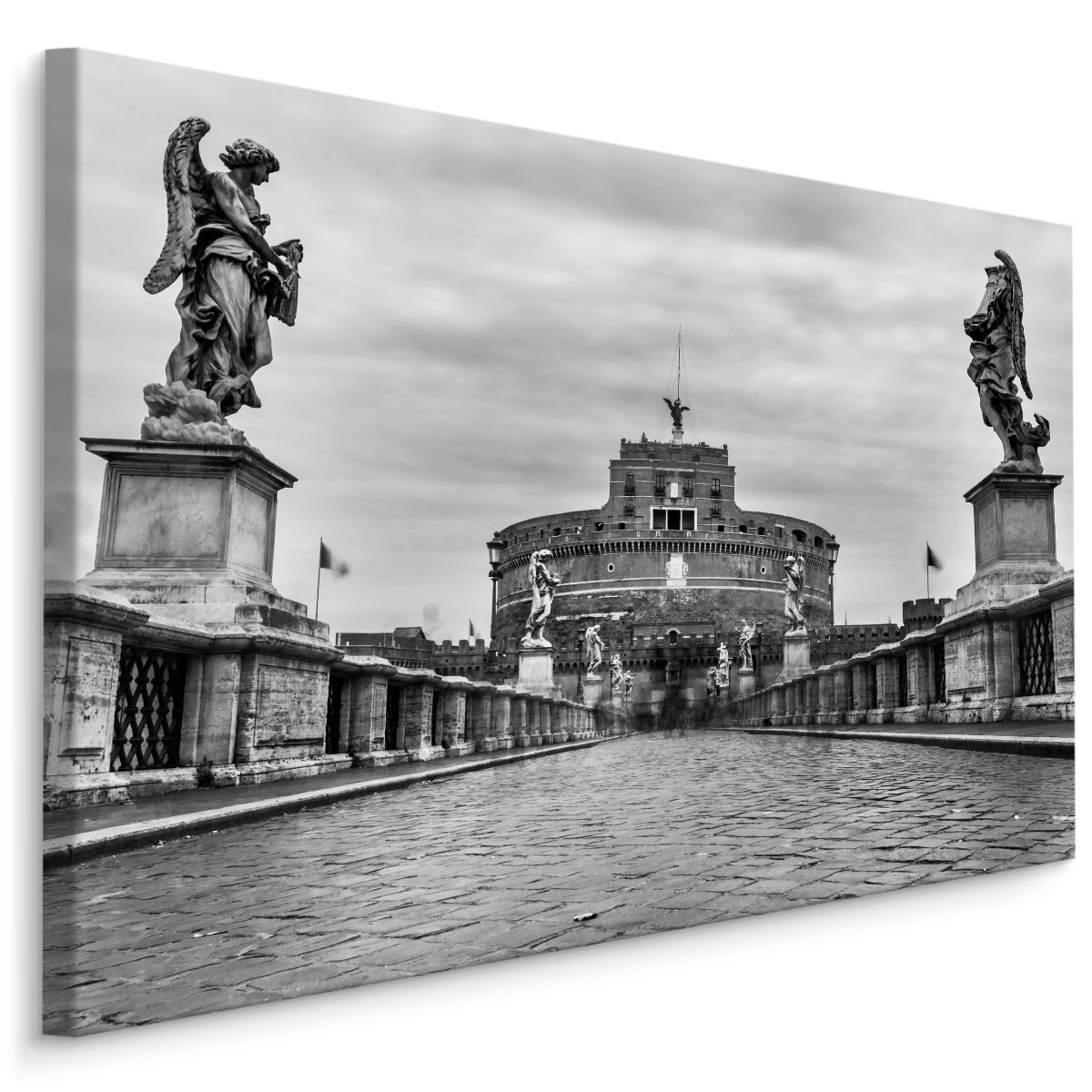 Utsikt over slottet st. angelo i roma