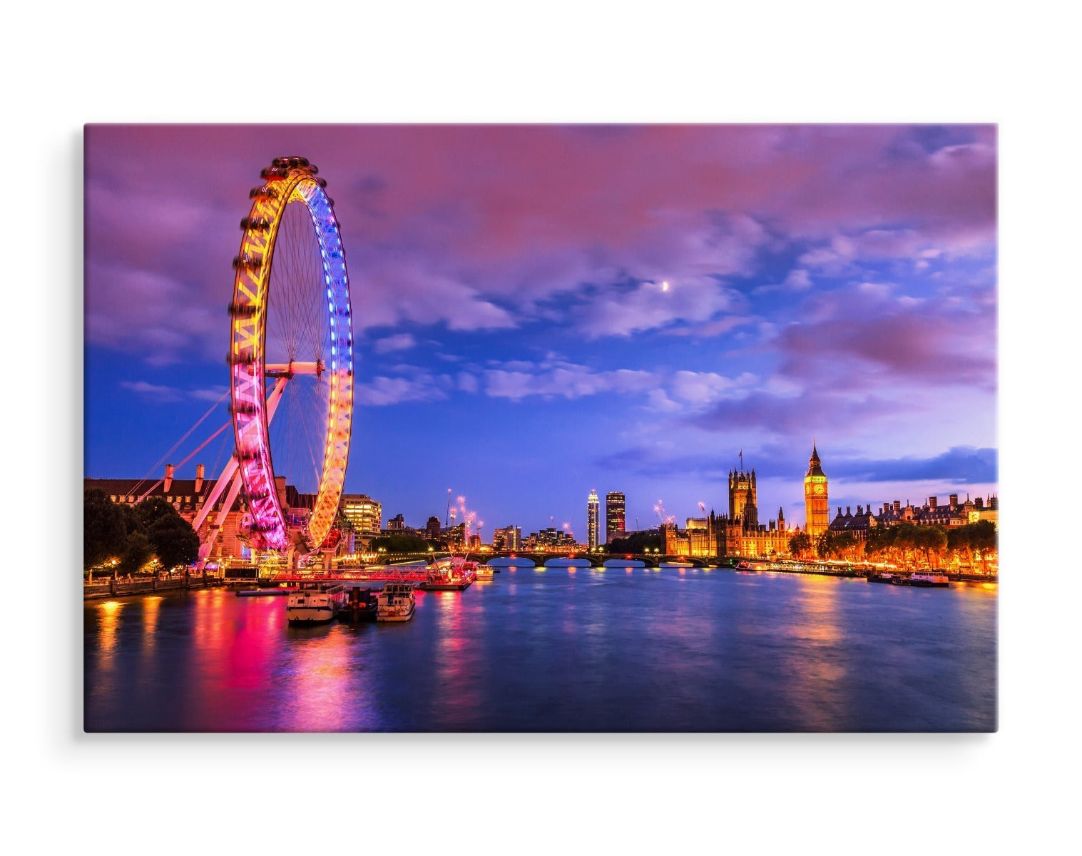 London eye på kveldstid