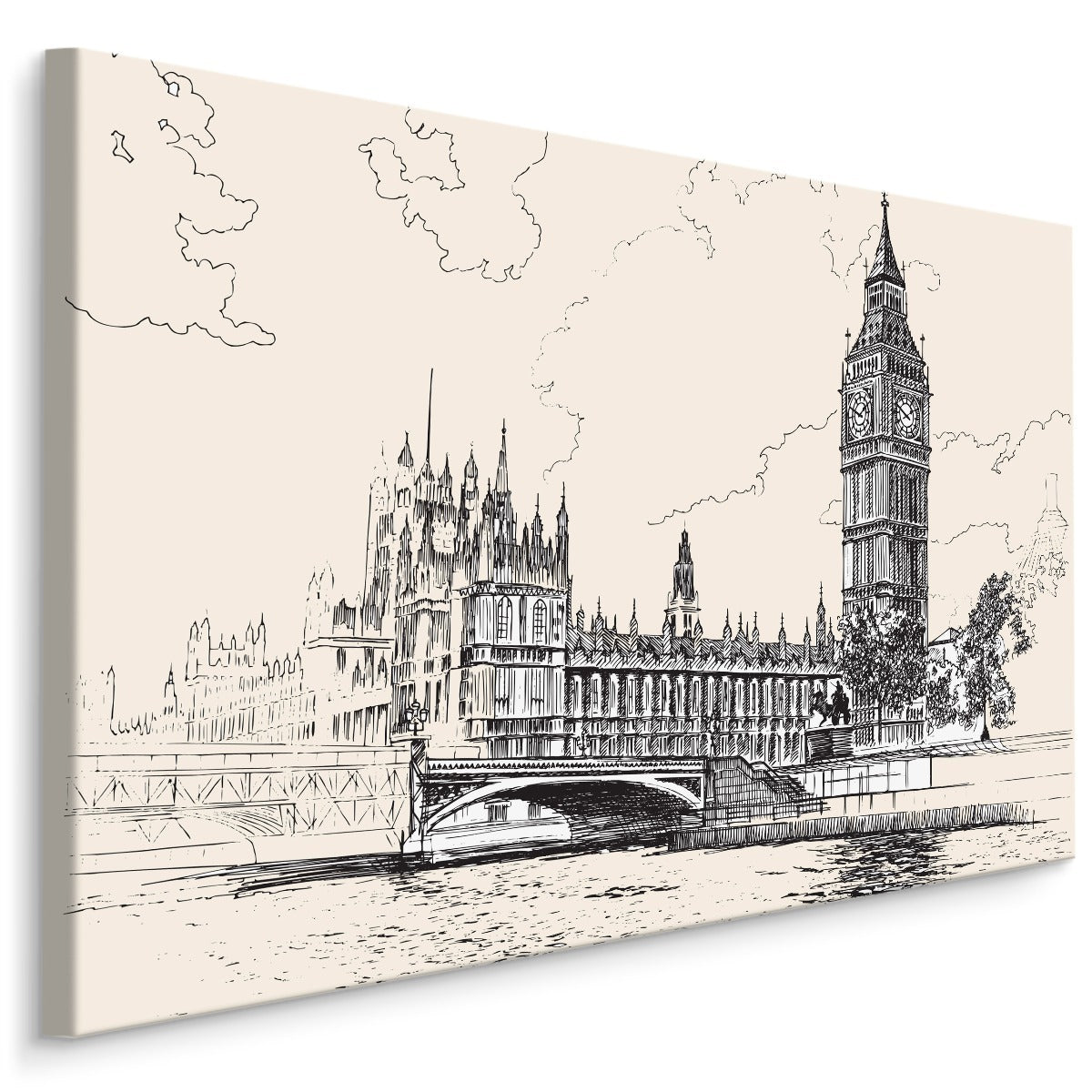 Tegning av palace of westminster
