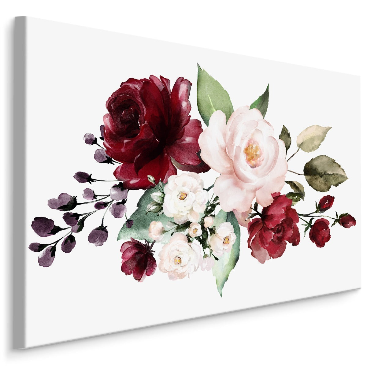 Blomster og roseblader som malt