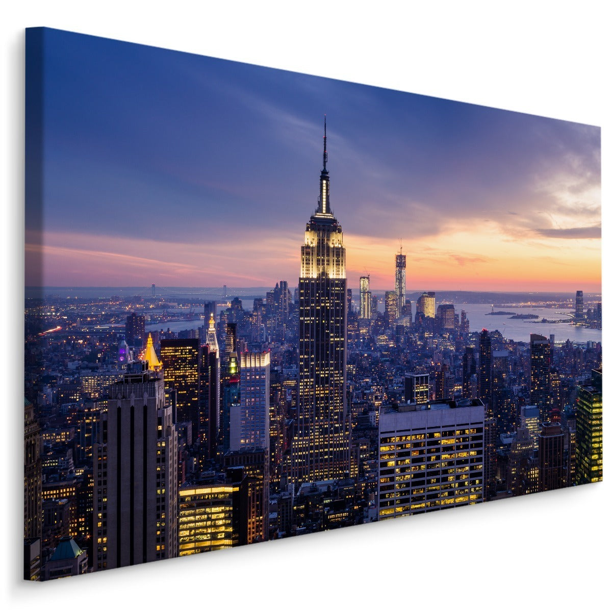 New york city skyskrapere om kvelden