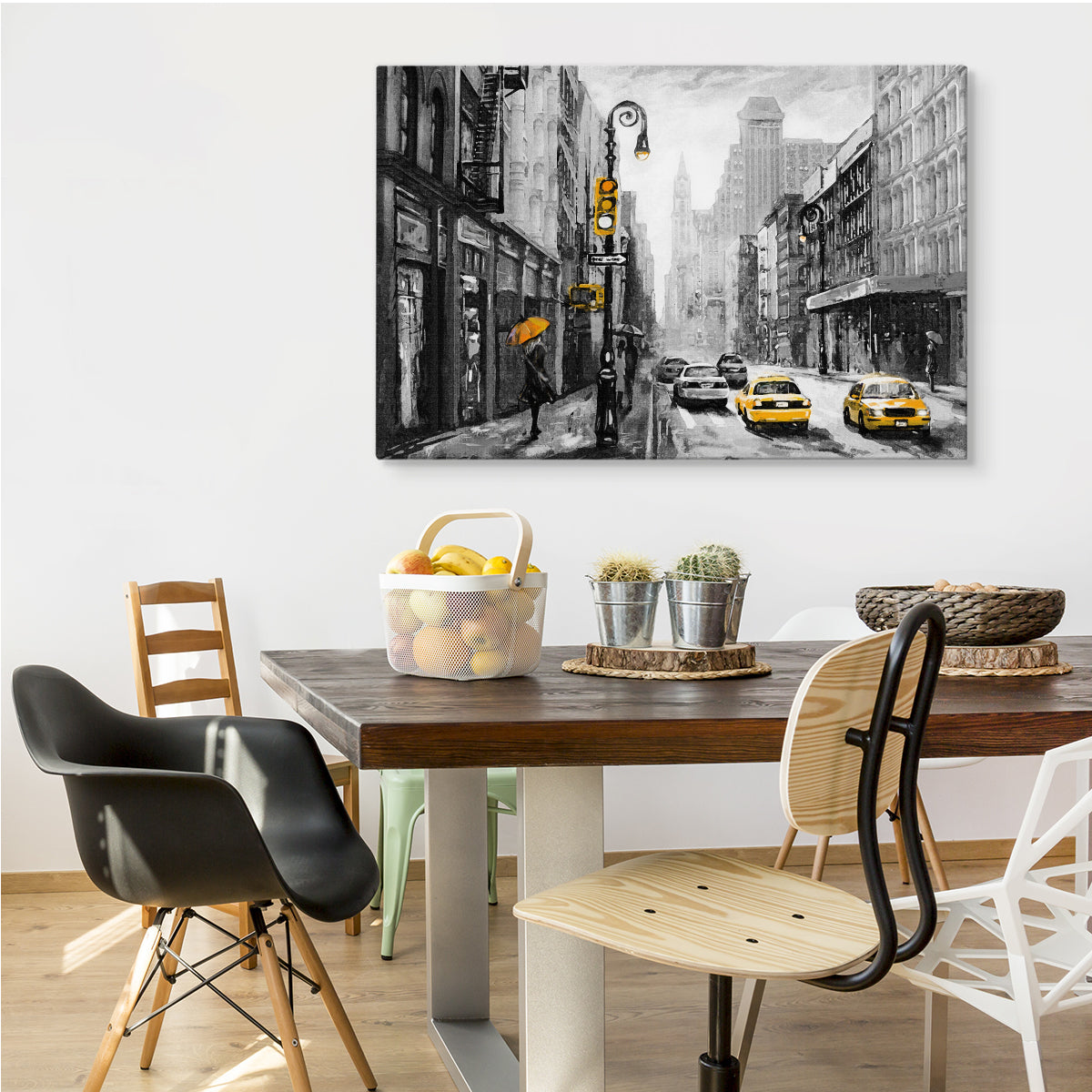 Utsikt på en painterd new york street