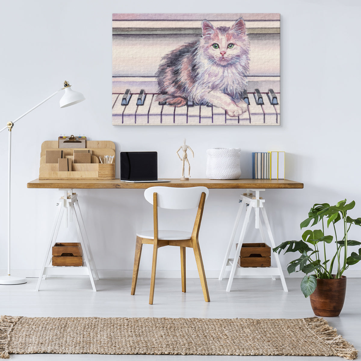 Katt på piano