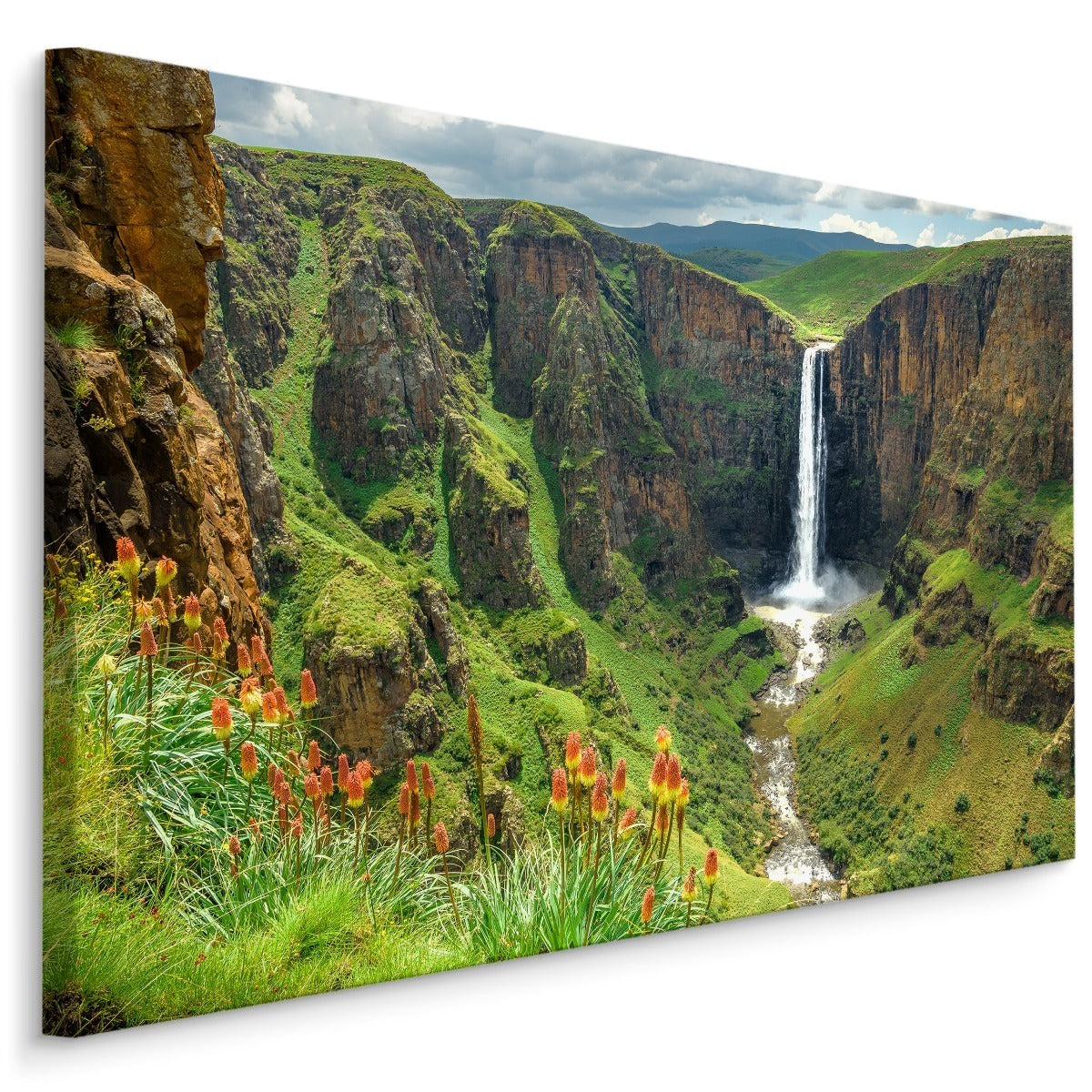 Den majestetiske fossen i lesotho