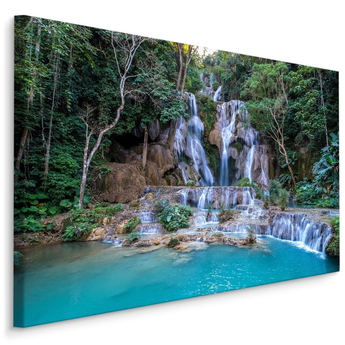 Vakre kuang si-fossen i laos