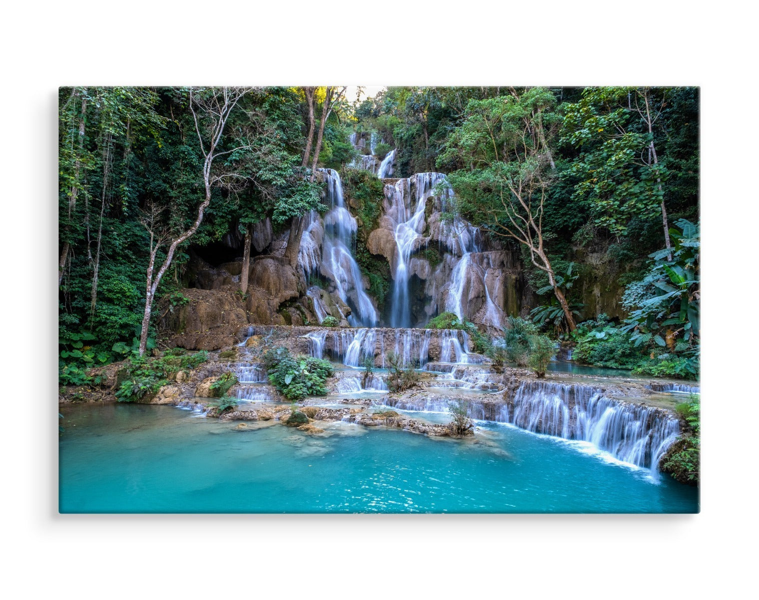 Vakre kuang si-fossen i laos