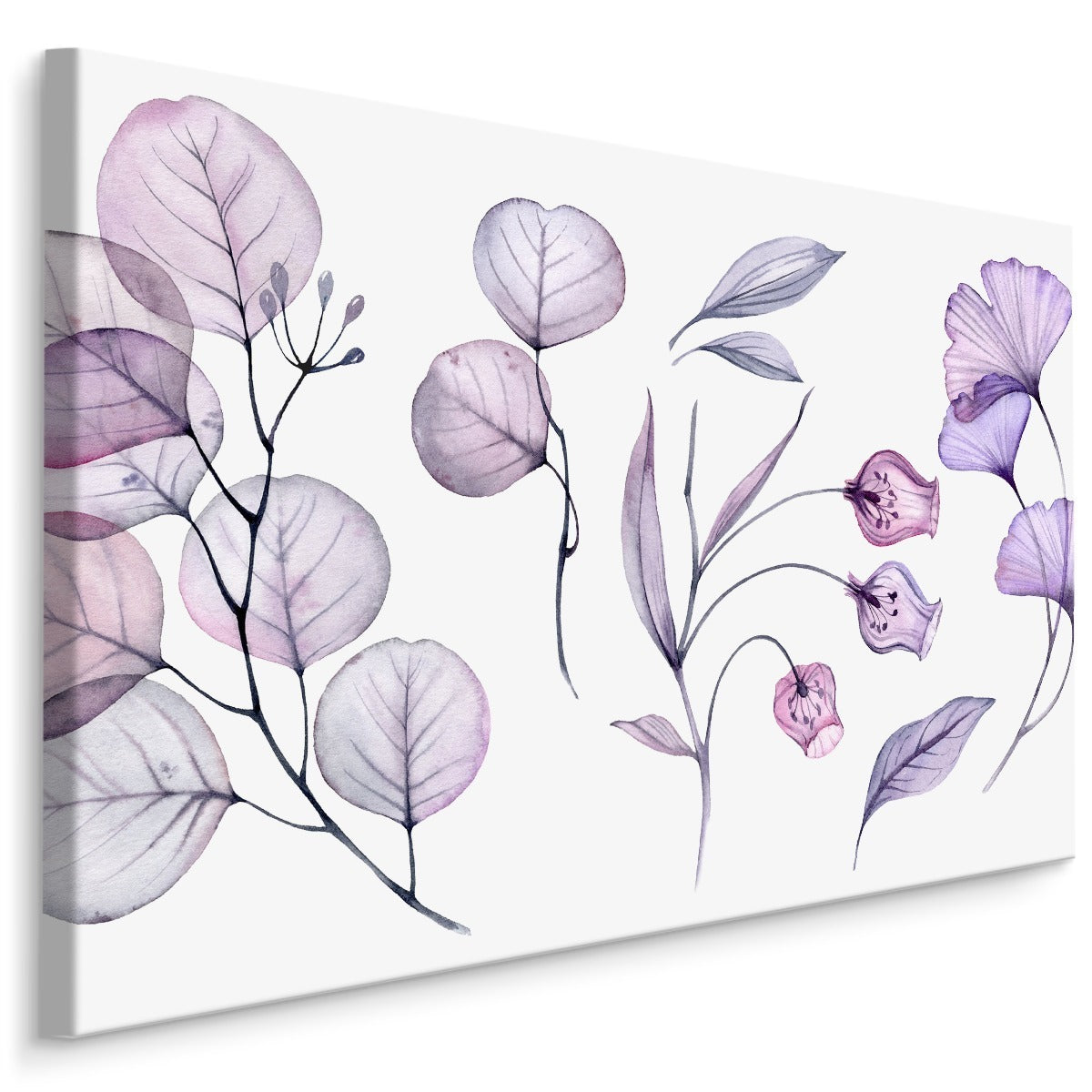 Fiolett-rosa blader og blomster
