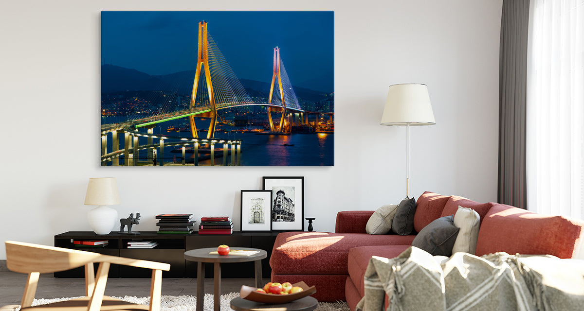 Busan harbour bridge, sør-korea