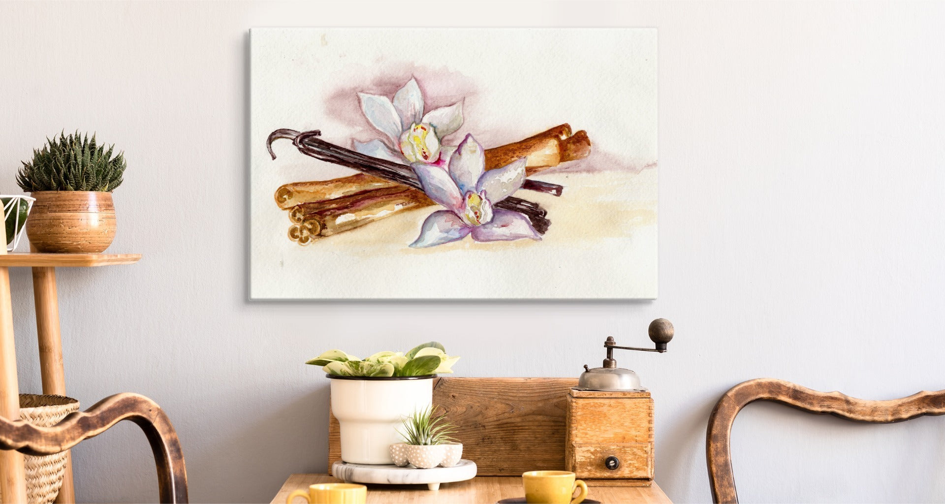 Vaniljestenger med blomster