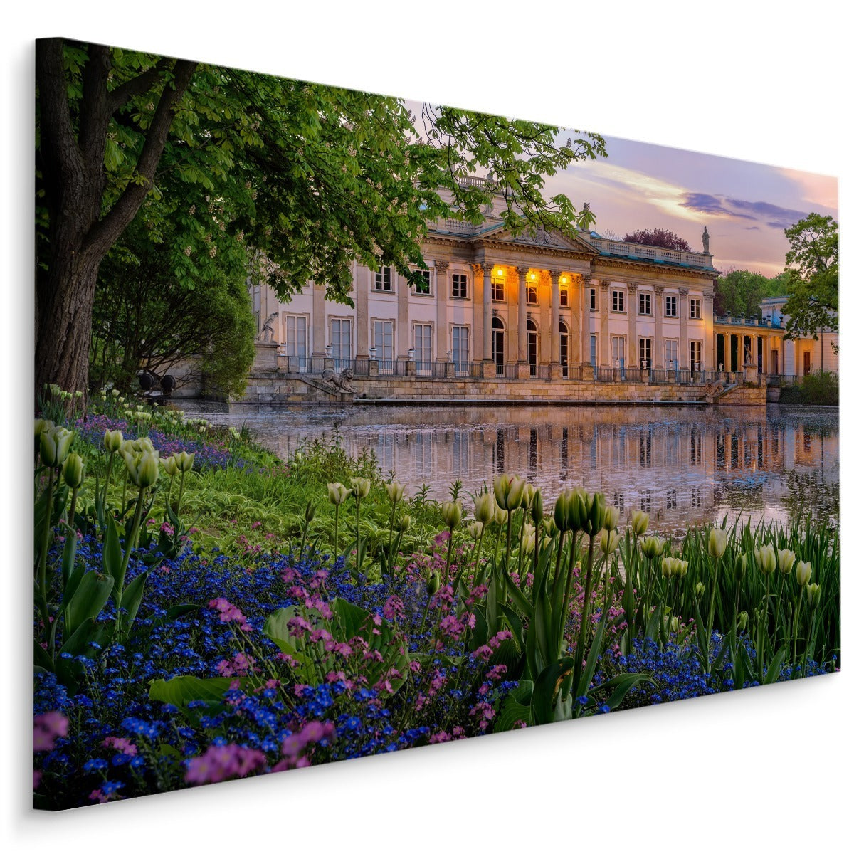Palass i warszawa og blomster