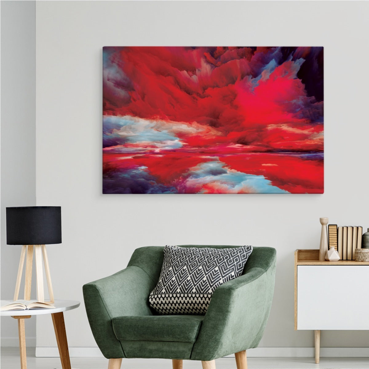 Abstrakt rød himmel