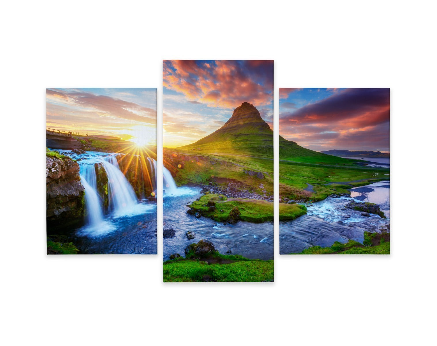 Flerdelt: Utsikt over Kirkjufellsfoss