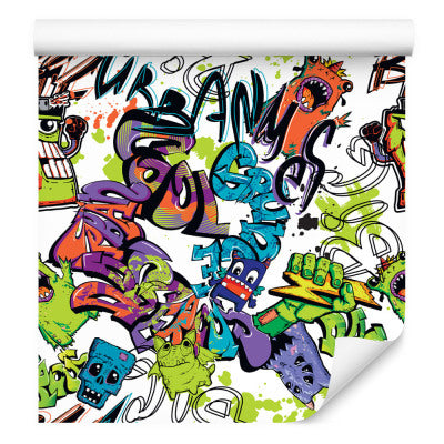 Graffiti Med Fargerike Monstre