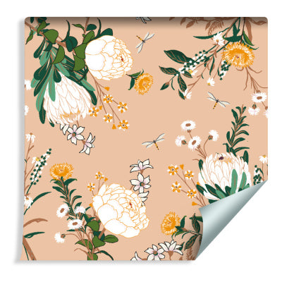 Fargerike Blomster I Vintagestil