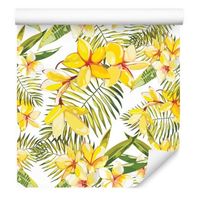 Plumeria Blomster Med Palmeblader