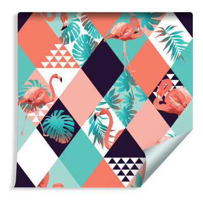 Flamingoer & Tropiske Blader