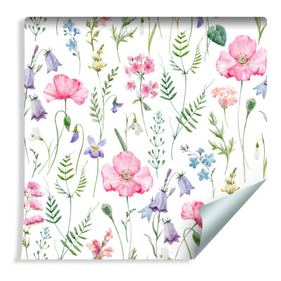 Delikate Blomster Malt Med Akvareller