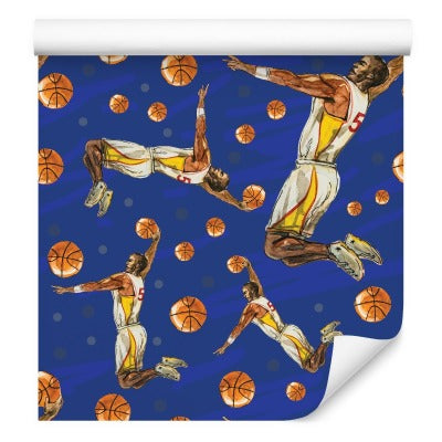 Basketballspillere Malt Med Akvarell