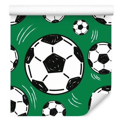 Fotballer med grønn bakgrunn