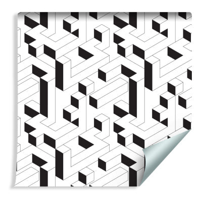 Svart & Hvitt Geometrisk Mønster