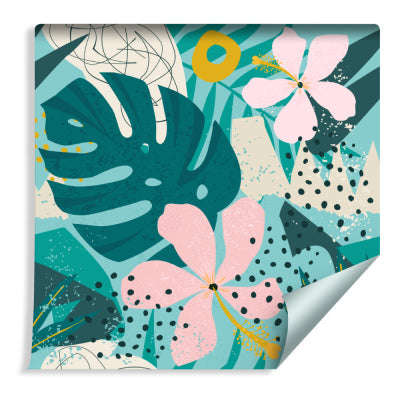 Tropical - Trendy Fargerike Blader & Blomster