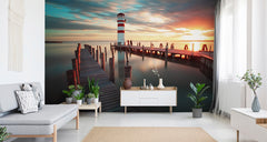 Fototapet Landskap Jetty 3D
