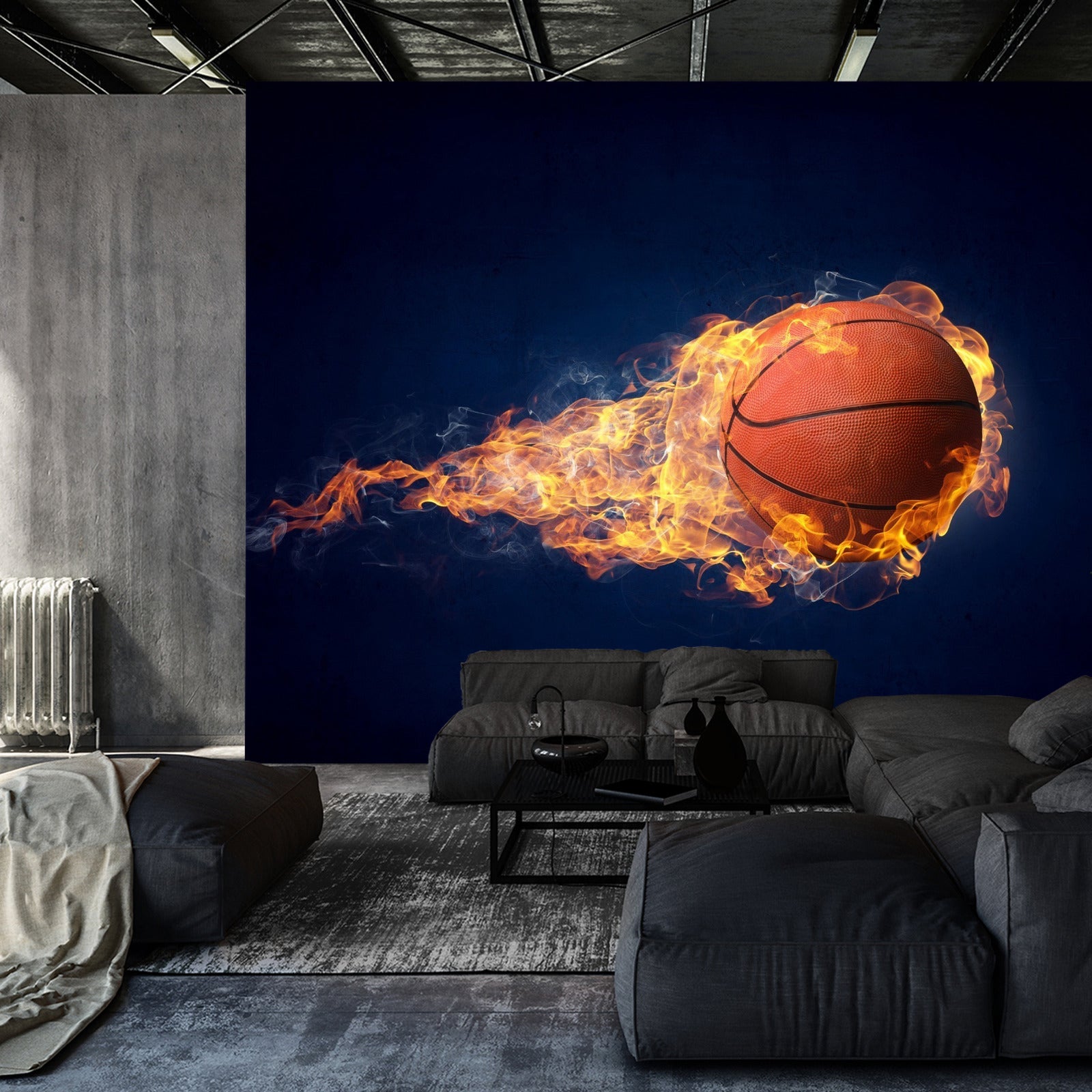 Fototapet Brennende Basketballball