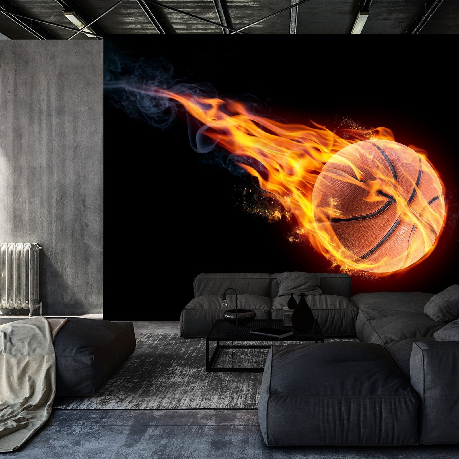 Fototapet Brennende Basketball